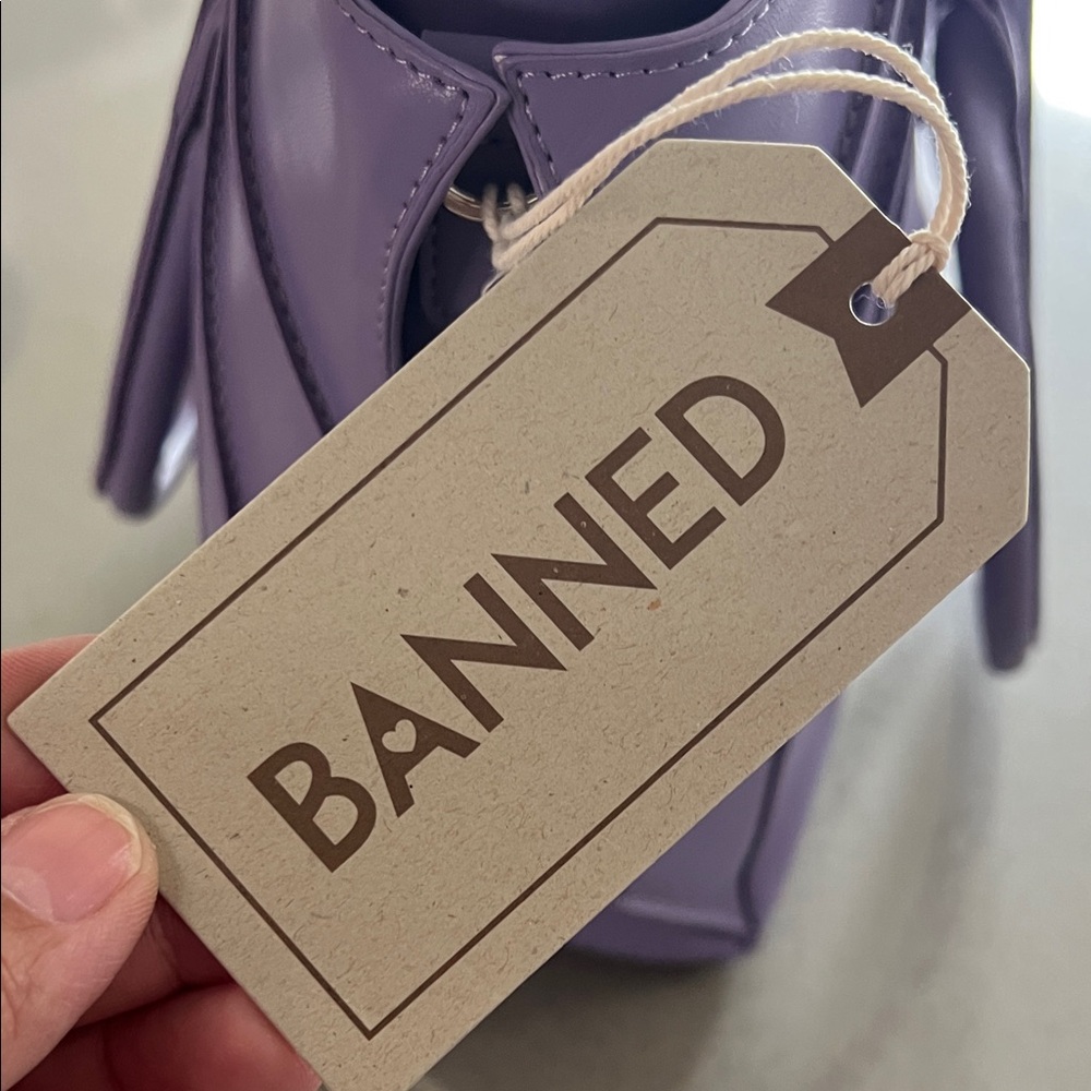 NWT Banned Lilac Bat Tote Bag - Picture 7 of 10